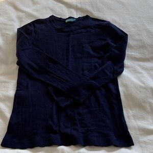J. McLaughlin Deep Blue Crew Neck Top